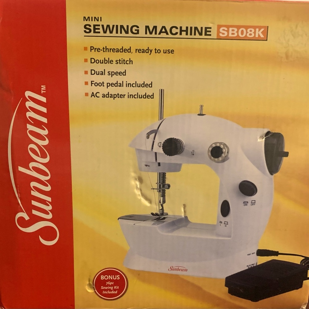 Sunbeam mini sewing machine.